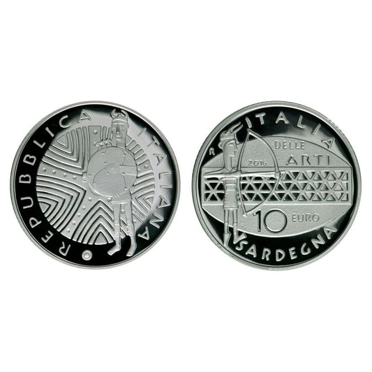 2016 – 10 euro “Sardegna” – Serie Italia delle Arti – proof