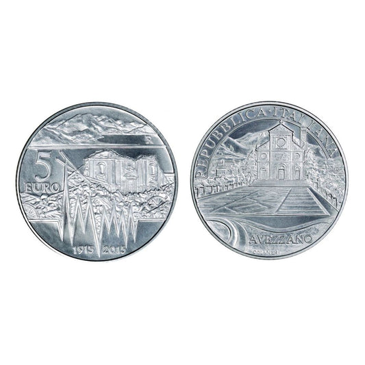 2015 – 5 euro “Centenario del Terremoto di Avezzano” – fdc
