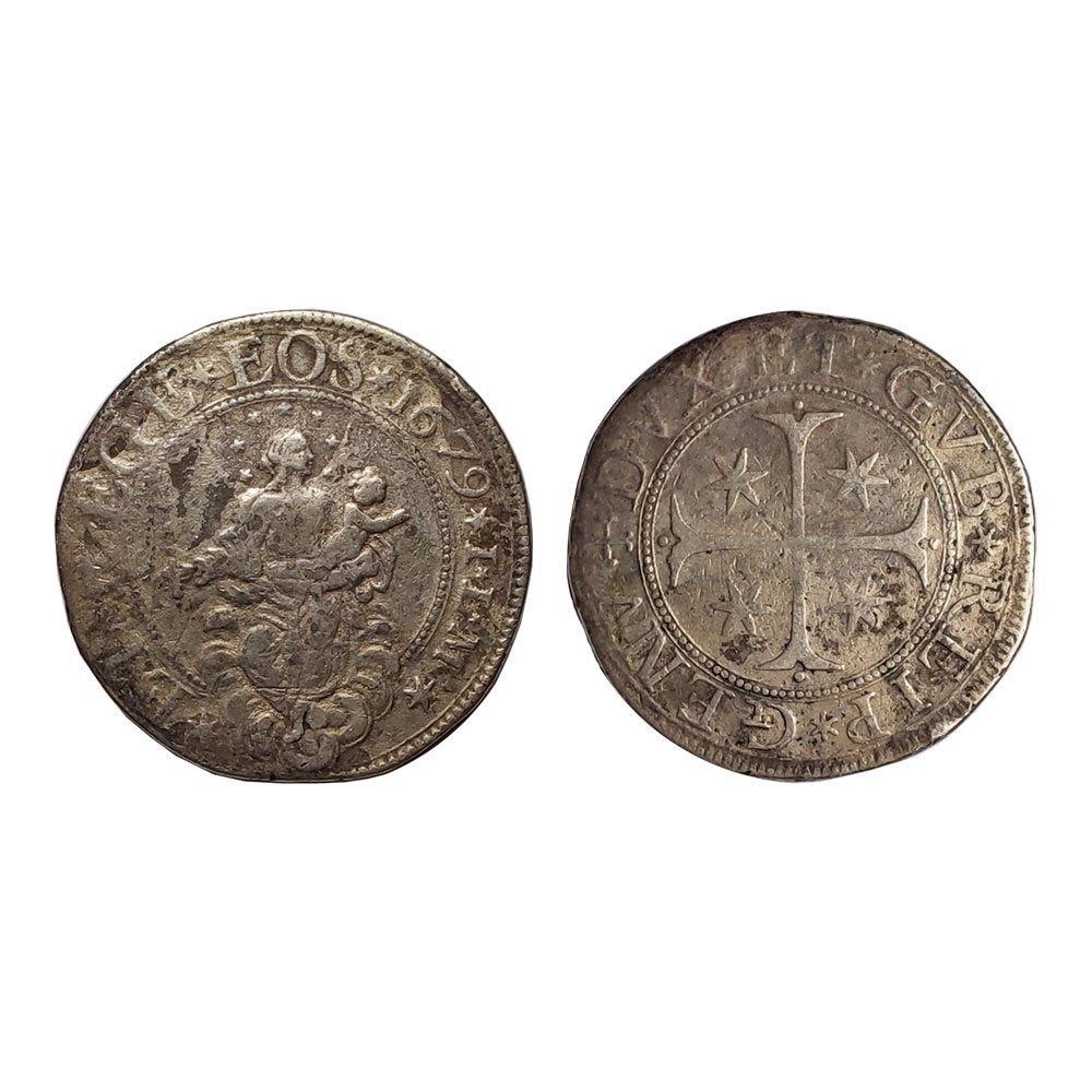 Repubblica Di Genova – Periodo Dei Dogi Biennali – Scudo Stretto – 1679 – RARA